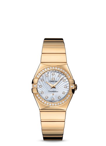 Omega Constellation Quartz 27 Polished Yellow Gold / Diamond / MOP Supernova